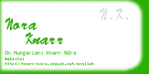 nora knarr business card